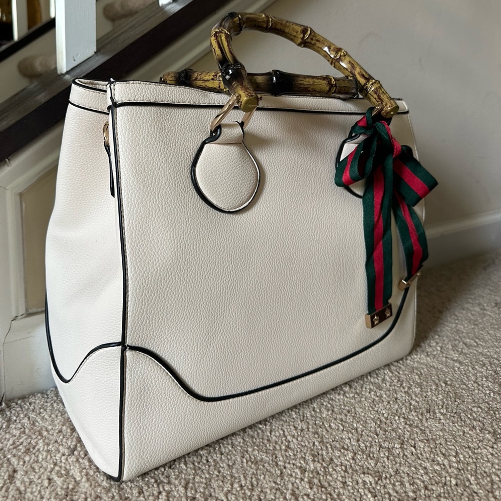 Wooden Top Handle Tote